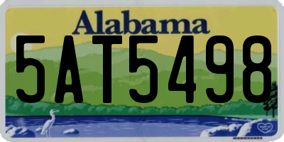 AL license plate 5AT5498