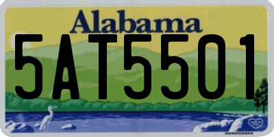 AL license plate 5AT5501