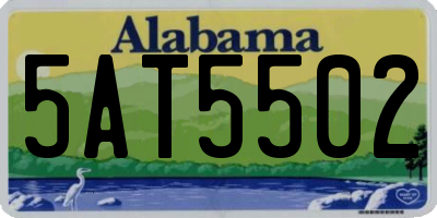AL license plate 5AT5502