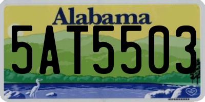 AL license plate 5AT5503