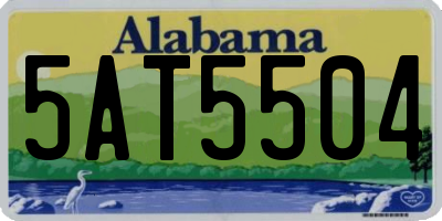 AL license plate 5AT5504