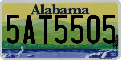 AL license plate 5AT5505