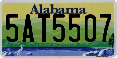 AL license plate 5AT5507