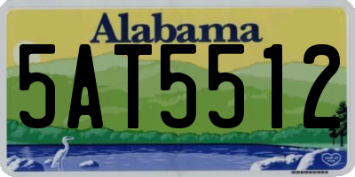 AL license plate 5AT5512