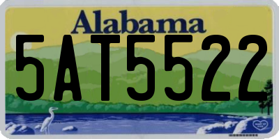 AL license plate 5AT5522