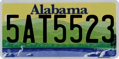 AL license plate 5AT5523