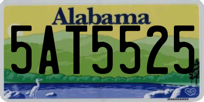 AL license plate 5AT5525
