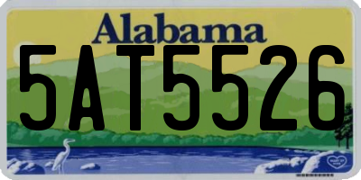 AL license plate 5AT5526