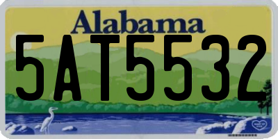 AL license plate 5AT5532