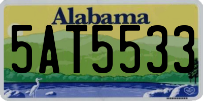 AL license plate 5AT5533
