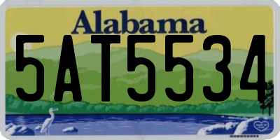 AL license plate 5AT5534