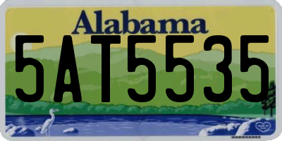 AL license plate 5AT5535