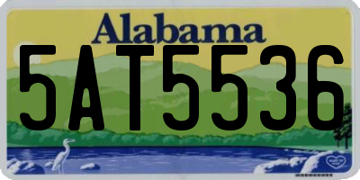 AL license plate 5AT5536