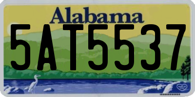 AL license plate 5AT5537