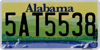 AL license plate 5AT5538