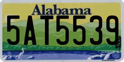 AL license plate 5AT5539