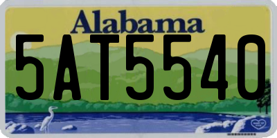 AL license plate 5AT5540