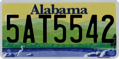 AL license plate 5AT5542