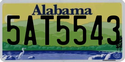 AL license plate 5AT5543