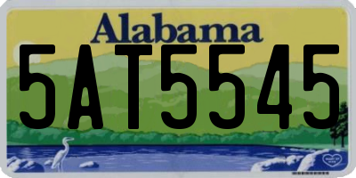 AL license plate 5AT5545