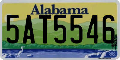 AL license plate 5AT5546