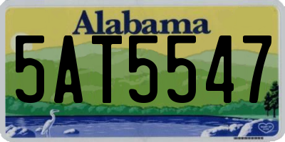 AL license plate 5AT5547