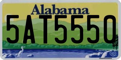 AL license plate 5AT5550