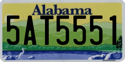 AL license plate 5AT5551