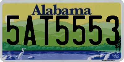 AL license plate 5AT5553