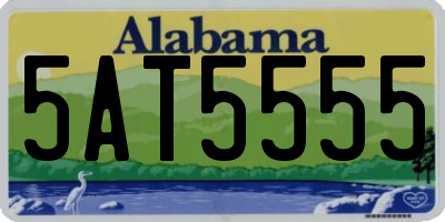 AL license plate 5AT5555
