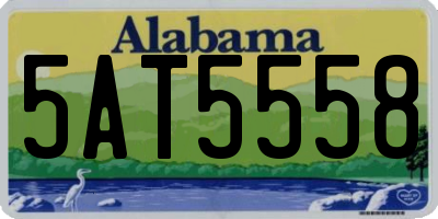 AL license plate 5AT5558