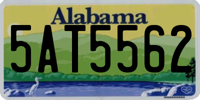 AL license plate 5AT5562