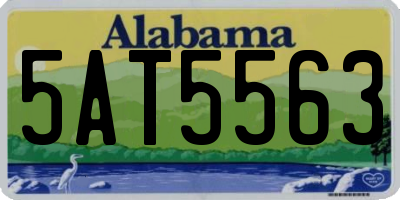 AL license plate 5AT5563