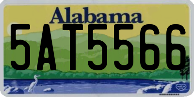 AL license plate 5AT5566
