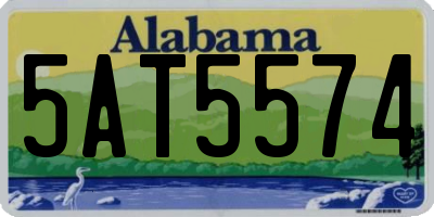AL license plate 5AT5574