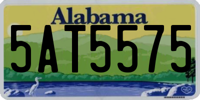 AL license plate 5AT5575