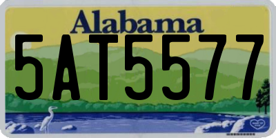 AL license plate 5AT5577