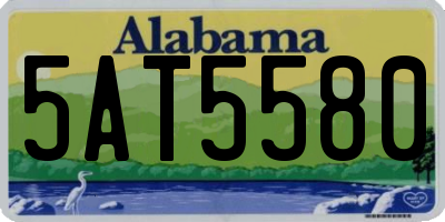 AL license plate 5AT5580