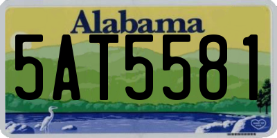 AL license plate 5AT5581
