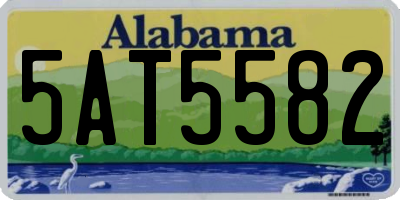 AL license plate 5AT5582