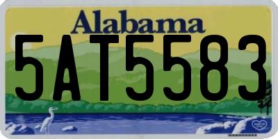 AL license plate 5AT5583