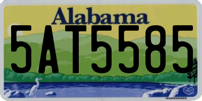 AL license plate 5AT5585