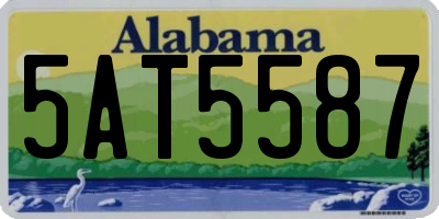 AL license plate 5AT5587