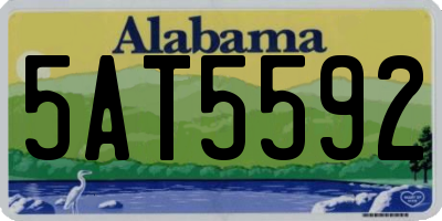 AL license plate 5AT5592