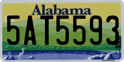 AL license plate 5AT5593