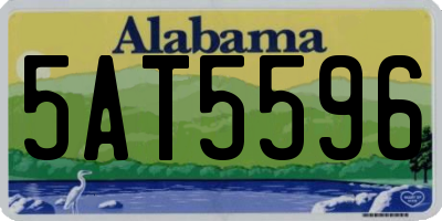 AL license plate 5AT5596