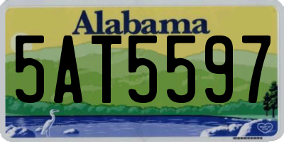 AL license plate 5AT5597