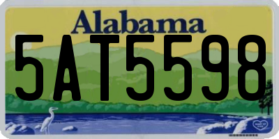 AL license plate 5AT5598