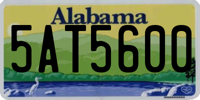 AL license plate 5AT5600