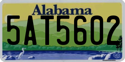 AL license plate 5AT5602